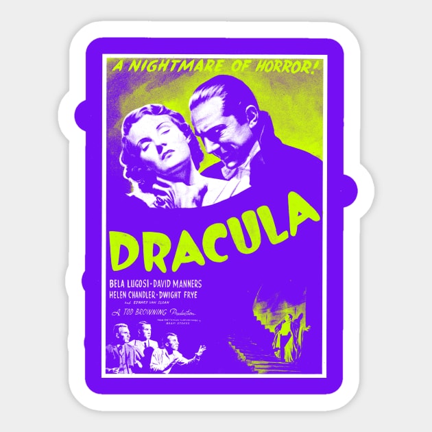 Dracula Bela Lugosi Horror Movie Poster Sticker by Juandamurai